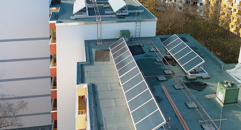 Montage der UK einer Solaranlage