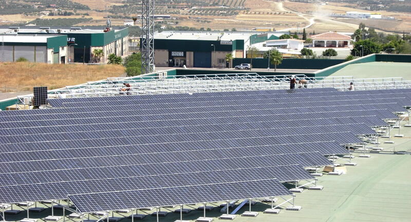 Montage der UK einer Solaranlage